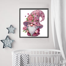 Charger l&#39;image dans la galerie, Gnome de la Saint-Valentin - Peinture diamant spéciale partielle - 30 x 30 cm
