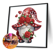 Charger l&#39;image dans la galerie, Gnome de la Saint-Valentin - Peinture diamant spéciale partielle - 30 x 30 cm
