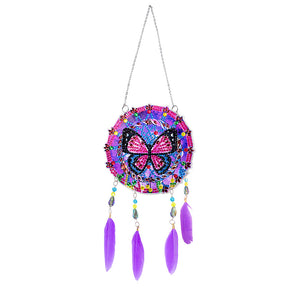 Pendentif diamant ange/papillon-double face forage-lumineux