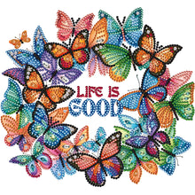 Charger l&#39;image dans la galerie, Papillon Tournesol-Peinture diamant spéciale partielle-30x30cm
