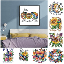 Charger l&#39;image dans la galerie, Papillon Tournesol-Peinture diamant spéciale partielle-30x30cm
