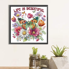 Charger l&#39;image dans la galerie, Papillon Tournesol-Peinture diamant spéciale partielle-30x30cm
