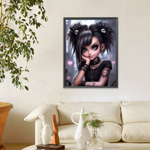 La vie des animaux de compagnie Fille-Full Round/Square Diamond Painting-30x40cm/40x50cm/50x70cm