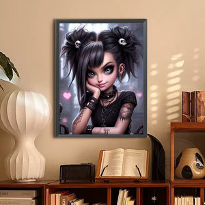 La vie des animaux de compagnie Fille-Full Round/Square Diamond Painting-30x40cm/40x50cm/50x70cm