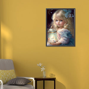 La vie des animaux de compagnie Fille-Full Round/Square Diamond Painting-30x40cm/40x50cm/50x70cm