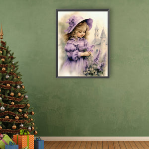 La vie des animaux de compagnie Fille-Full Round/Square Diamond Painting-30x40cm/40x50cm/50x70cm