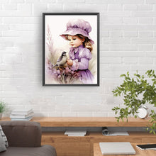 Charger l&#39;image dans la galerie, La vie des animaux de compagnie Fille-Full Round/Square Diamond Painting-30x40cm/40x50cm/50x70cm
