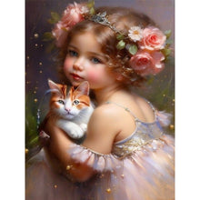 Charger l&#39;image dans la galerie, La vie des animaux de compagnie Fille-Full Round/Square Diamond Painting-30x40cm/40x50cm/50x70cm
