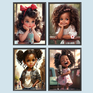 Princess Fille-Full Round/Square Diamond Painting-30x40cm/40x50cm/50x70cm