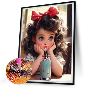 Princess Fille-Full Round/Square Diamond Painting-30x40cm/40x50cm/50x70cm