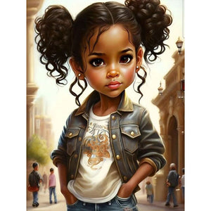 Princess Fille-Full Round/Square Diamond Painting-30x40cm/40x50cm/50x70cm