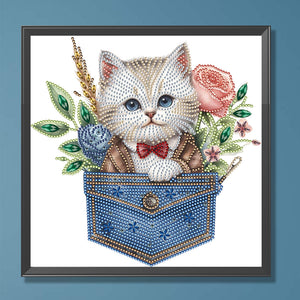 Chat-Partiel Spécial Diamond Painting-30x30cm