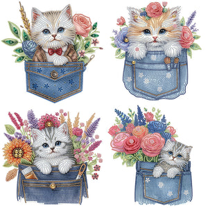 Chat-Partiel Spécial Diamond Painting-30x30cm