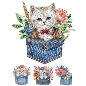 Chat-Partiel Spécial Diamond Painting-30x30cm