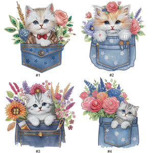 Chat-Partiel Spécial Diamond Painting-30x30cm