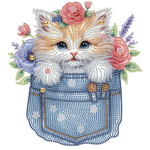 Chat-Partiel Spécial Diamond Painting-30x30cm