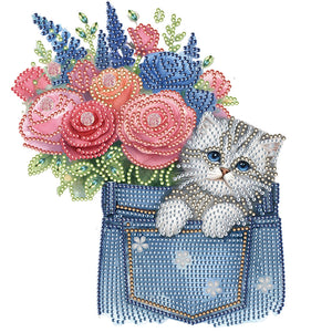 Chat-Partiel Spécial Diamond Painting-30x30cm
