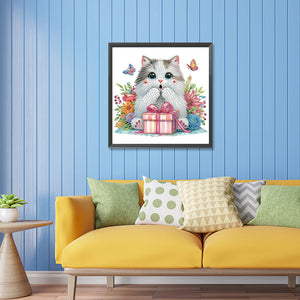 Chat-Partial Spécial Diamond Painting-30x30cm