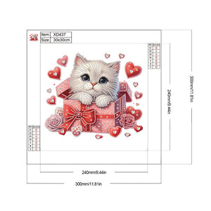 Chat-Partial Spécial Diamond Painting-30x30cm