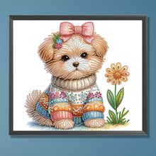 Charger l&#39;image dans la galerie, Peinture diamant spéciale partielle pour chien-35x30cm
