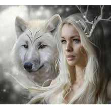 Charger l&#39;image dans la galerie, Loup beauté -Diamond painting 30*40
