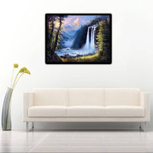 Charger l&#39;image dans la galerie, Paysage de chute d’eau - diamant rond complet - 40x30cm
