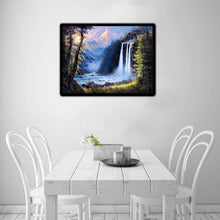 Charger l&#39;image dans la galerie, Paysage de chute d’eau - diamant rond complet - 40x30cm
