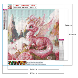 dinosaure- de diamant rond complet de paon 30 * 40CM