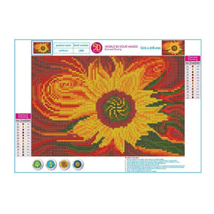Tournesol - diamant rond complet - 35x25cm