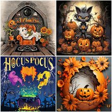 Charger l&#39;image dans la galerie, Halloween-Peinture diamant ronde complète-30x30cm

