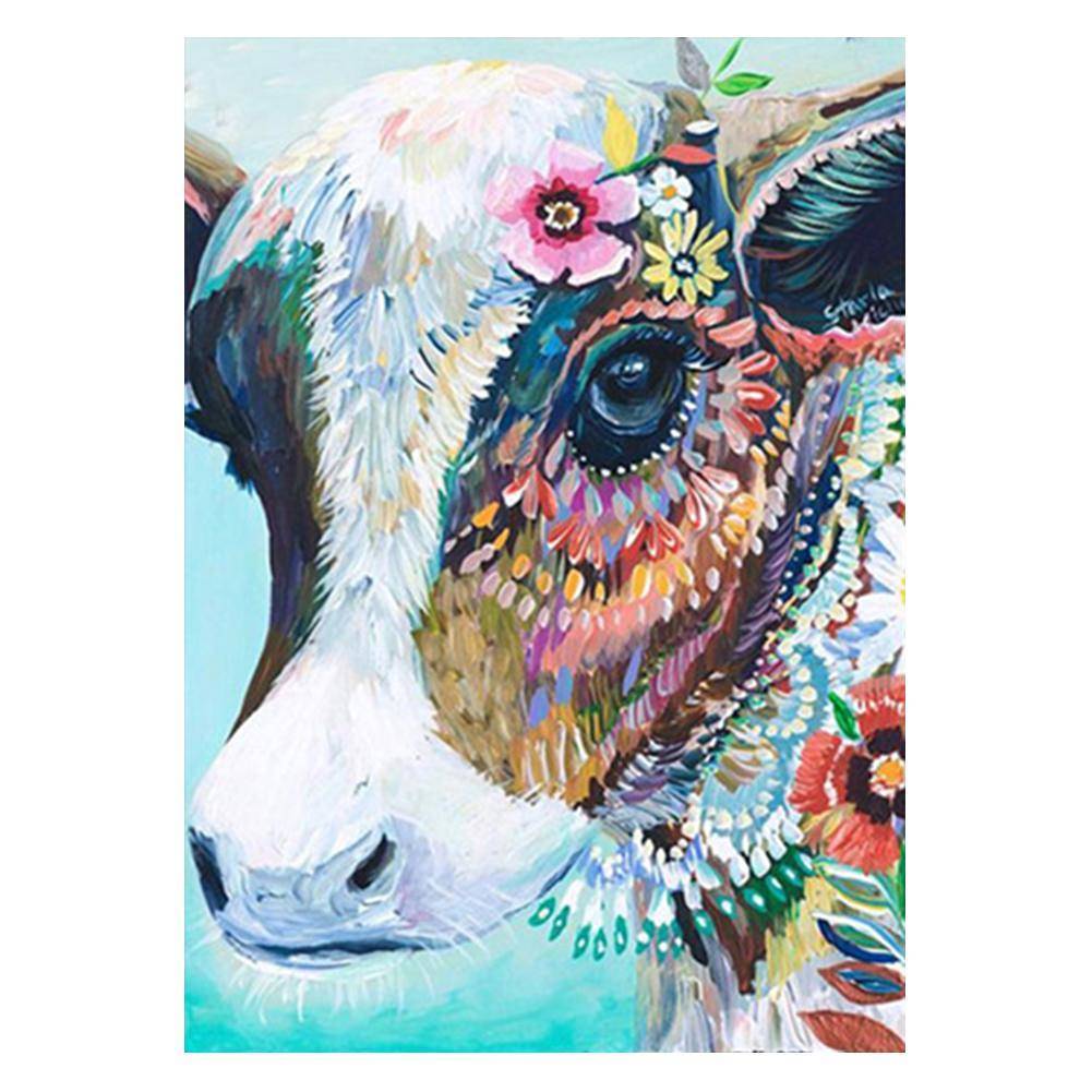 Vache - diamant rond complet - 30x40cm