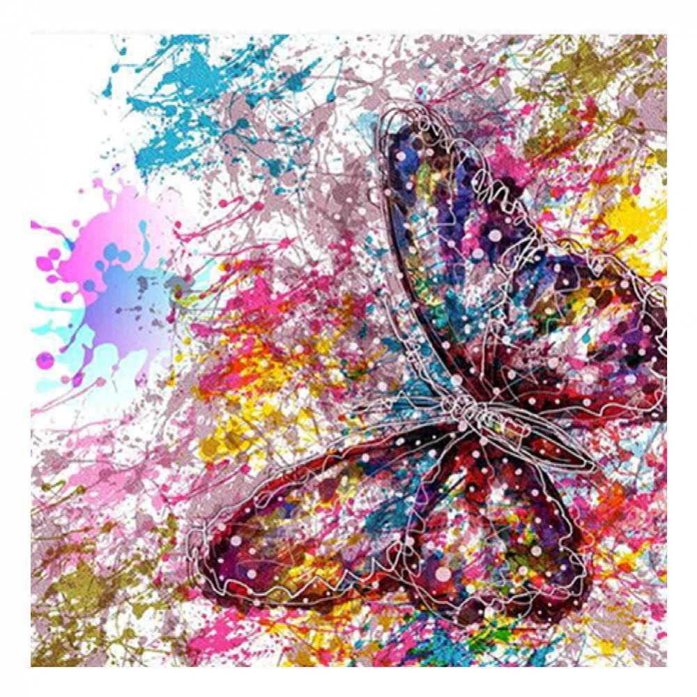 Papillon - diamant rond complet - 30x30cm