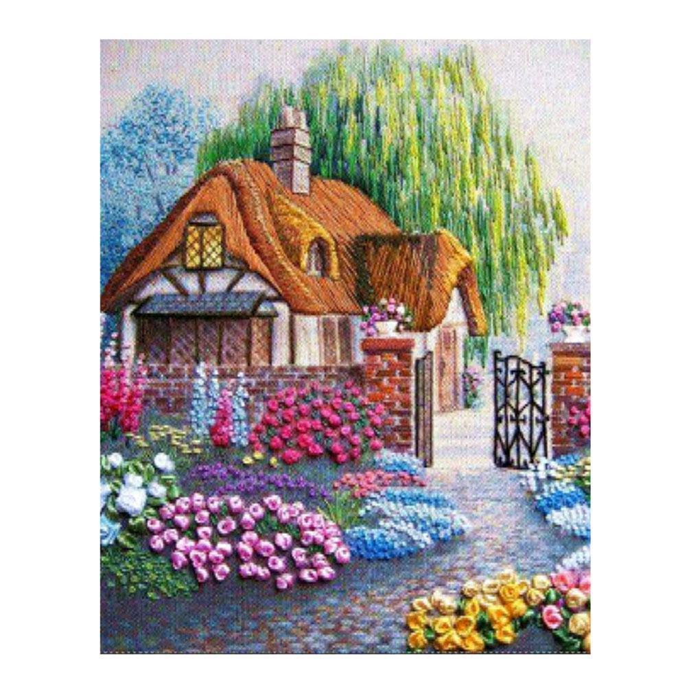 Maison - diamant rond complet - 30x35cm