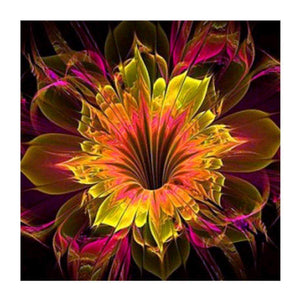 Fleur - diamant rond complet - 30x30cm