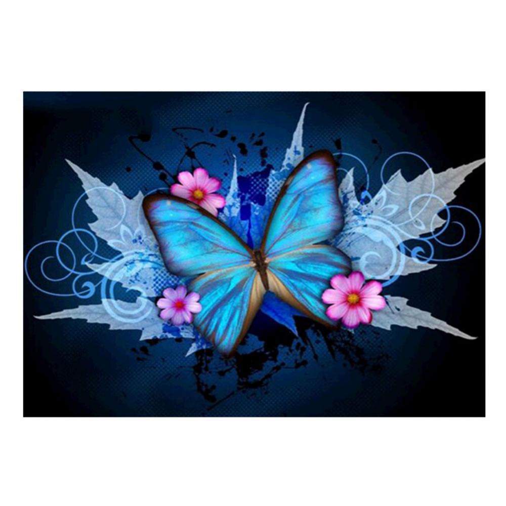 Papillon - diamant rond complet - 40x30cm