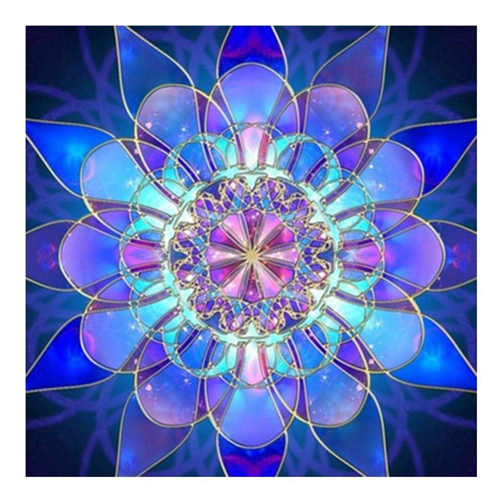 Fleur de rêve - diamant rond complet - 30x30cm