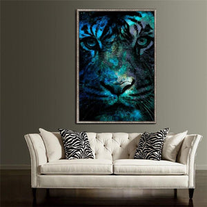 Tiger - diamant rond complet - 25x35cm