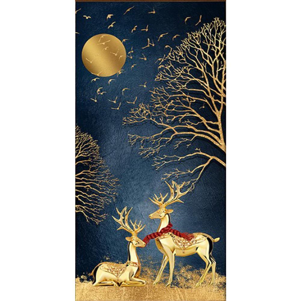 Cerf d’or - peinture complète de diamant - 85x45cm