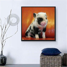 Charger l&#39;image dans la galerie, Porc - diamant rond complet - 30x30cm
