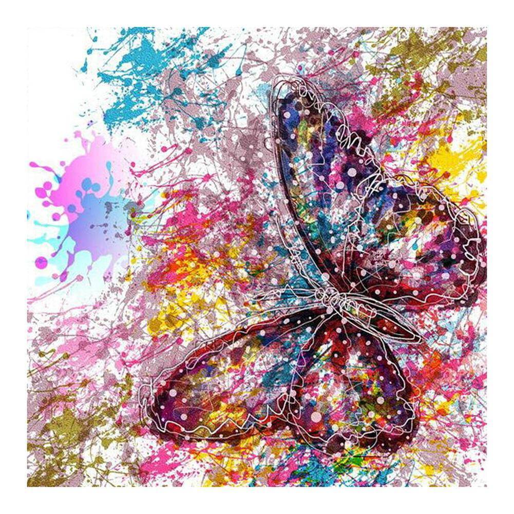 Papillon - diamant rond complet - 30x30cm