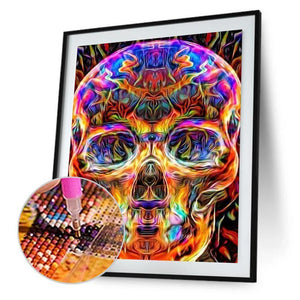 Crâne - peinture en diamant complet - 40x30cm