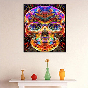 Crâne - peinture en diamant complet - 40x30cm