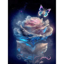 Charger l&#39;image dans la galerie, Rose - peinture au diamant de forage 30*40cm
