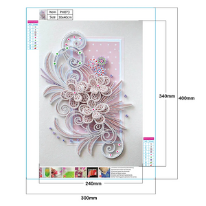 Quilling Papier Fleurs Partielle Spécial Forme 30*40