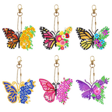 Charger l&#39;image dans la galerie, 6 pcs DIY Diamant Peinture Porte-clés - Papillon
