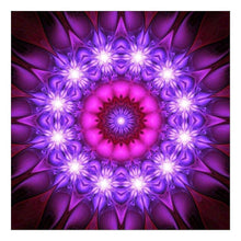 Charger l&#39;image dans la galerie, Fleur pourpre - diamant rond complet - 30x30cm
