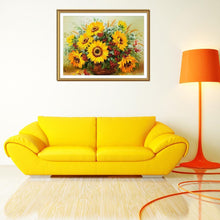 Charger l&#39;image dans la galerie, Tournesol - peinture en diamant complet - 30x40cm
