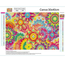 Charger l&#39;image dans la galerie, Fleurs colorées - peinture en diamant complet - 40x30cm
