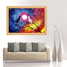 Charger l&#39;image dans la galerie, Arbre de chats - diamant rond complet - 30x40cm
