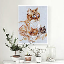 Charger l&#39;image dans la galerie, Chats mignons - diamant rond complet - 30x40cm

